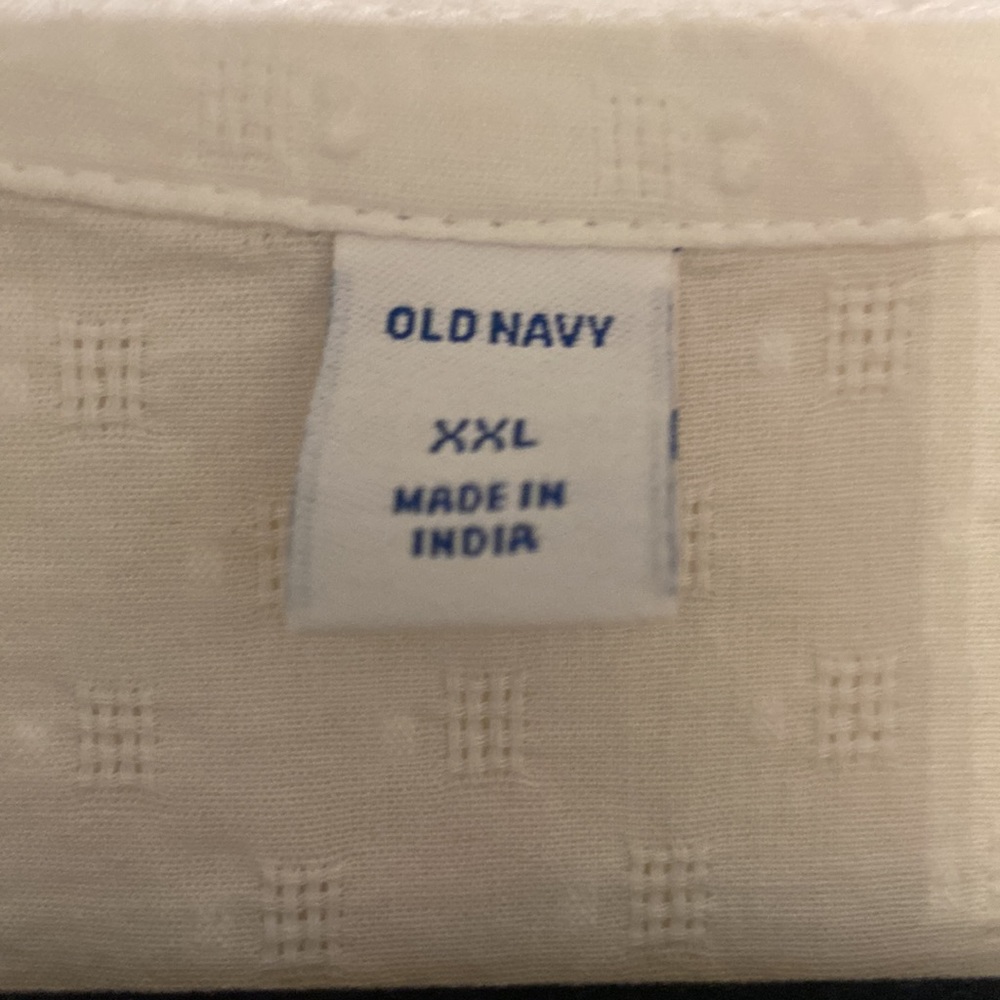 Old Navy, size XXL, white puffy sleeve blouse - Picture 2 of 5